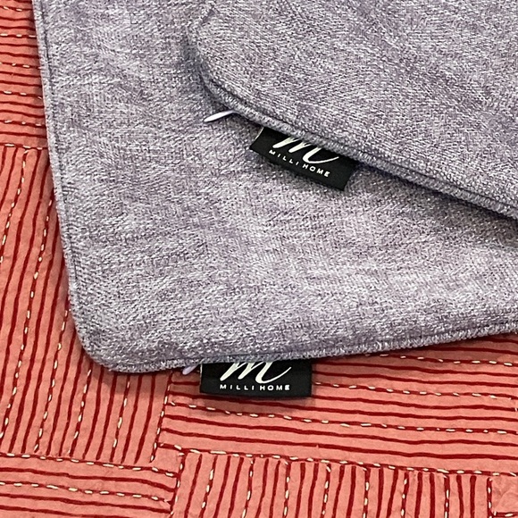 Milli Home soft chenille lilac throw pillow / cushion covers , zip close - Picture 2 of 9